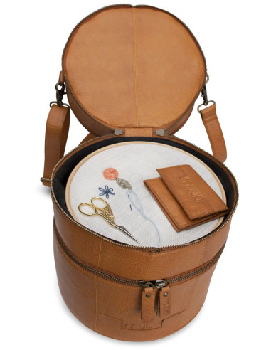 Bolsa de almacenamiento de cuero para tejido Muud Bturn - Whisky