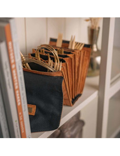 Estuche de almacenamiento de cuero para agujas intercambiables Muud Betina - Whisky
