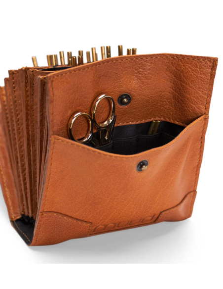 Estuche de almacenamiento de cuero para agujas intercambiables Muud Betina - Whisky