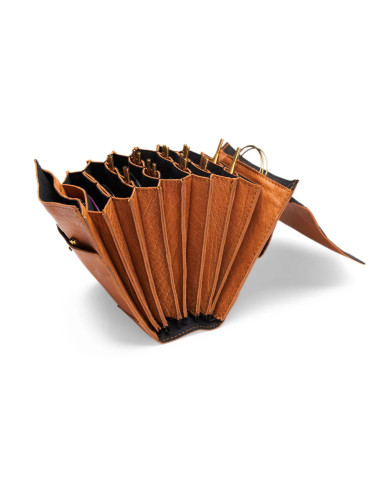 Estuche de almacenamiento de cuero para agujas intercambiables Muud Betina - Whisky