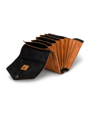 Estuche de almacenamiento de cuero para agujas intercambiables Muud Betina - Whisky