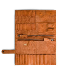 Estuche de almacenamiento de cuero para ganchos y agujas intercambiables Muud Billie - Whisky 2