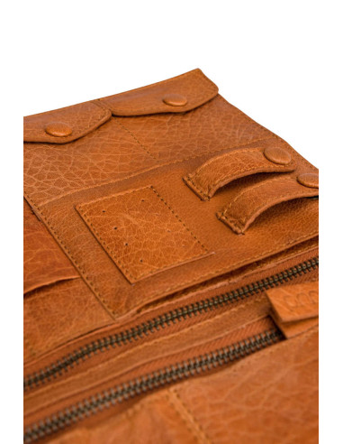 Estuche de almacenamiento de cuero para ganchos y agujas intercambiables Muud Billie - Whisky