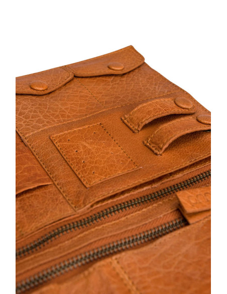 Estuche de almacenamiento de cuero para ganchos y agujas intercambiables Muud Billie - Whisky