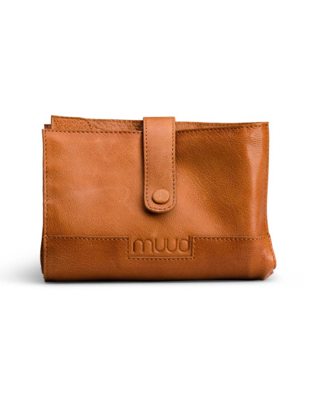 Estuche de almacenamiento de cuero para ganchos y agujas intercambiables Muud Billie - Whisky