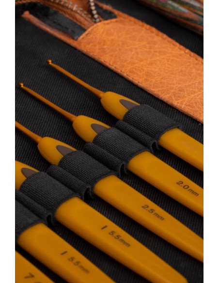 Estuche de almacenamiento de cuero para agujas intercambiables Muud Effi - Whisky