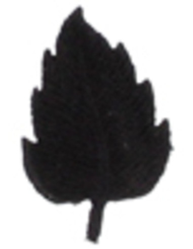 Parche termoadhesivo hoja negra