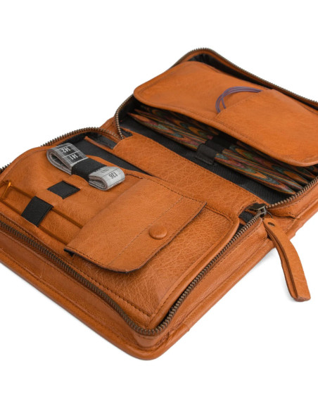 Estuche de almacenamiento de cuero para agujas intercambiables Muud Effi - Whisky