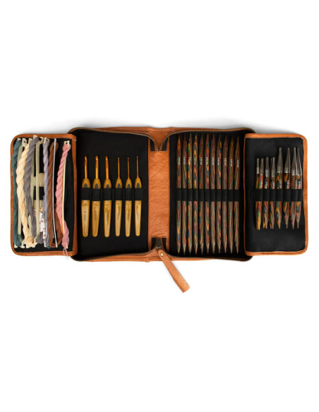 Estuche de almacenamiento de cuero para agujas intercambiables Muud Effi - Whisky
