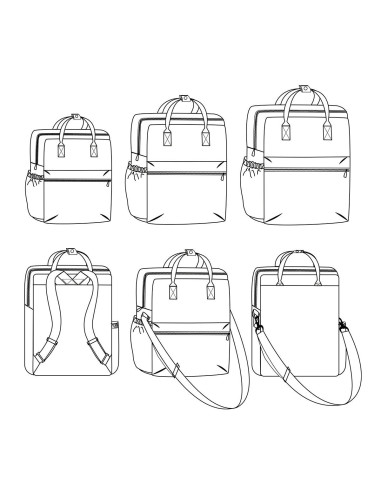 Patrón de mochila o bolso Eugène - Ikatee