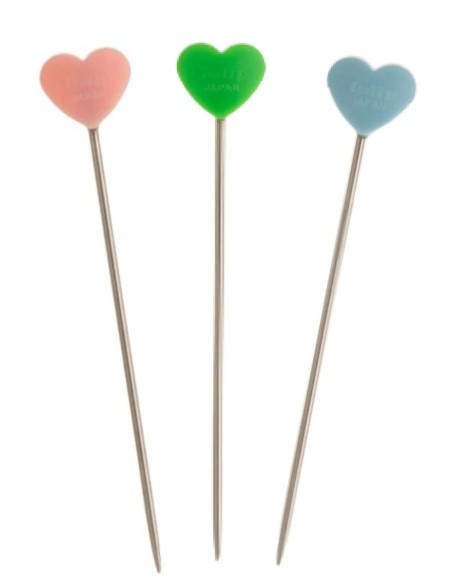 Agujas de tejer rosa, azul, verde Tulip