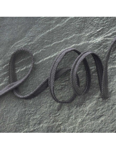 Cordón de terciopelo de canalé - Gris oscuro