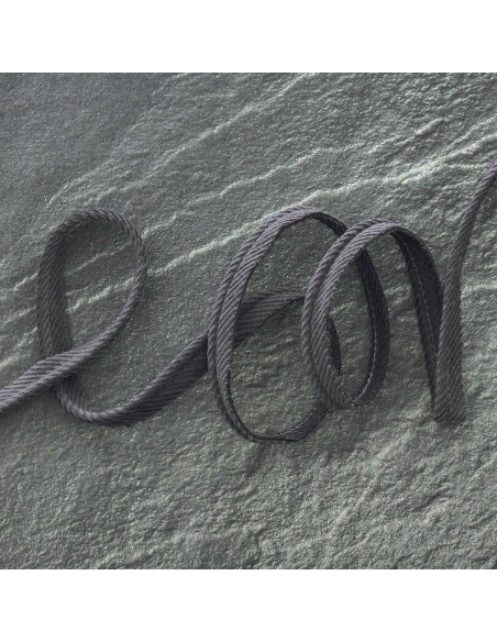 Cordón de terciopelo de canalé - Gris oscuro