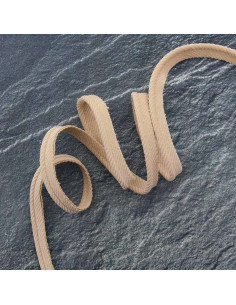 Cordón de terciopelo de canalé - Beige