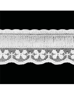 Elástico lencería estilo encaje plisado blanco 2