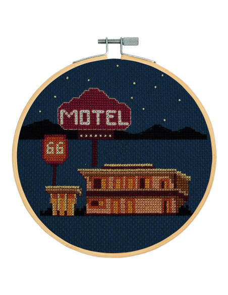 Kit de bordado de punto de cruz - Motel