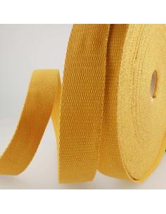 Correa de bolso de lurex - Mostaza y oro