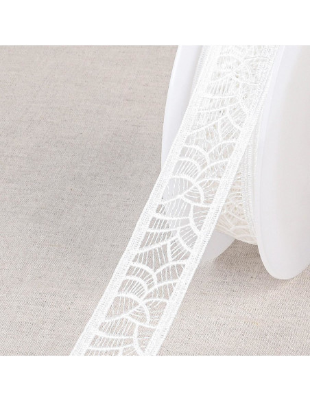 Guipur fino vegetal - Blanco