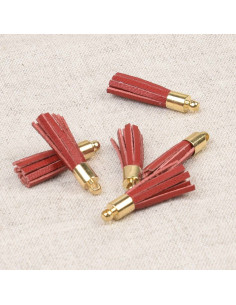 Set de 6 mini pompones - Rojo