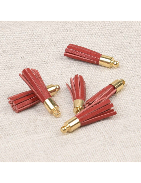 Set de 6 mini pompones - Rojo