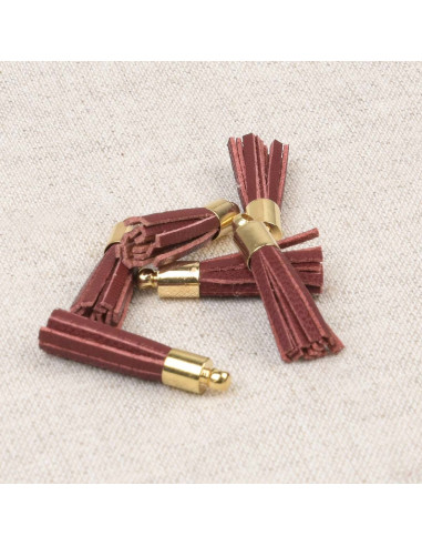 Set de 6 mini pompones - Burdeos