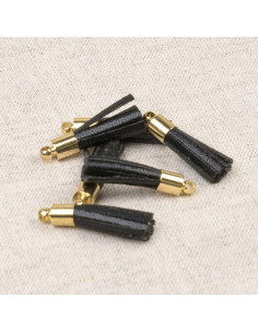 Set de 6 mini pompones - Negro
