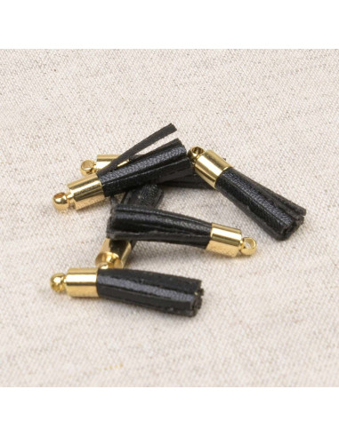 Set de 6 mini pompones - Negro