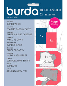 Papel de calco carbón Burda - Rojo y Azul