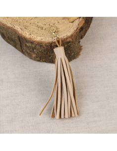 Pompon con cierre - Beige