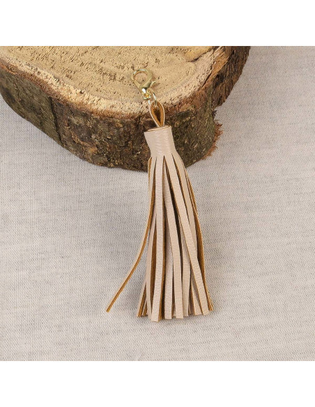 Pompon con cierre - Beige