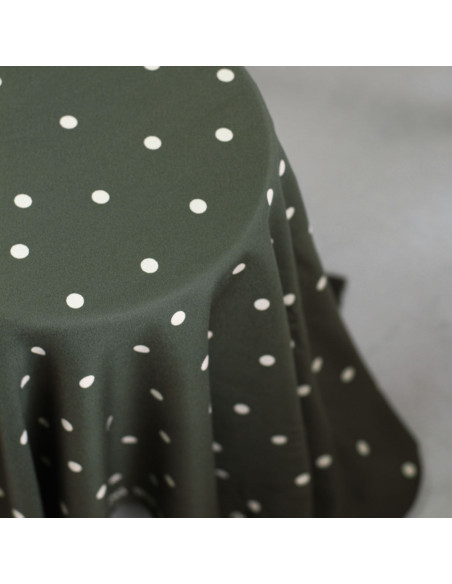 Tejido de crepé de viscosa Jolly Dots - Caqui