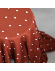 Tejido de crepé de viscosa Jolly Dots - Terracota