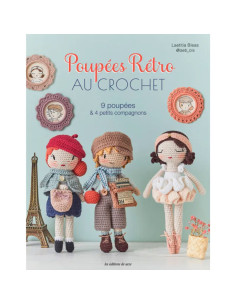 Libro de muñecas retro de ganchillo