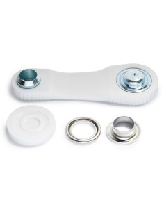 Caja de 10 ojales de 14 mm con herramienta de colocación - Plata 2