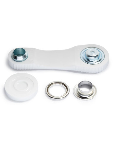 Caja de 10 ojales de 14 mm con herramienta de colocación - Plata