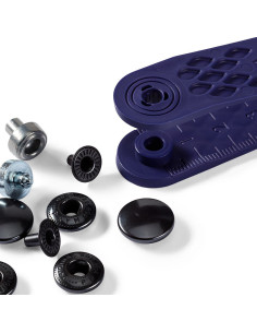 Caja de 10 botones de presión anorak Bruni con herramienta de 15 mm 2