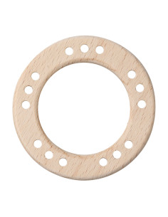 Anillos de madera con agujeros - 70 mm