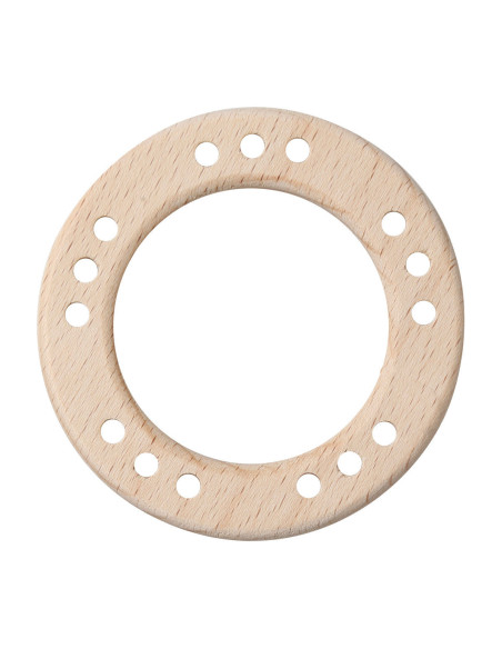 Anillos de madera con agujeros - 70 mm