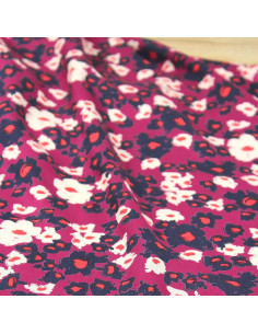 Tejido sarga de viscosa Carlota rosa magenta - Églantine & Zoé