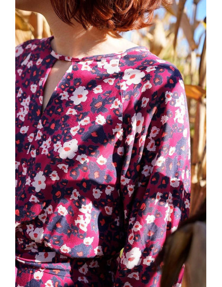 Tejido sarga de viscosa Carlota rosa magenta - Églantine & Zoé