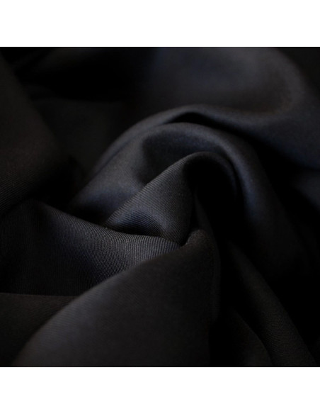 Tejido sarga de viscosa negro regaliz - Églantine & Zoé