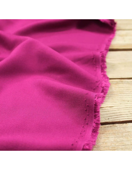 Tejido sarga de viscosa rosa magenta - Églantine & Zoé
