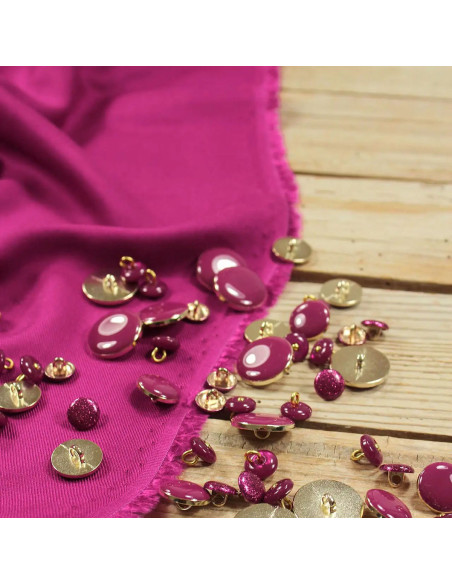 Tejido sarga de viscosa rosa magenta - Églantine & Zoé