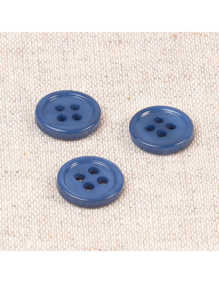 Botón de concha de 4 agujeros 11 mm - Azul marino