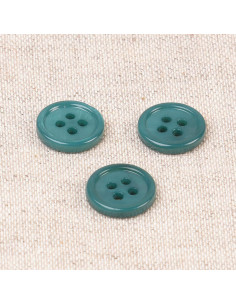 Botón de concha de 4 agujeros de 11 mm - Verde sauce