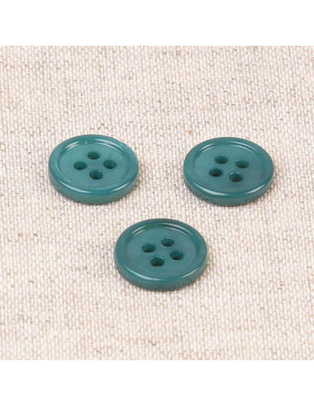 Botón de concha de 4 agujeros de 11 mm - Verde sauce