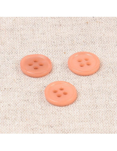 Botón de concha de 4 agujeros 11 mm - Arena rosa