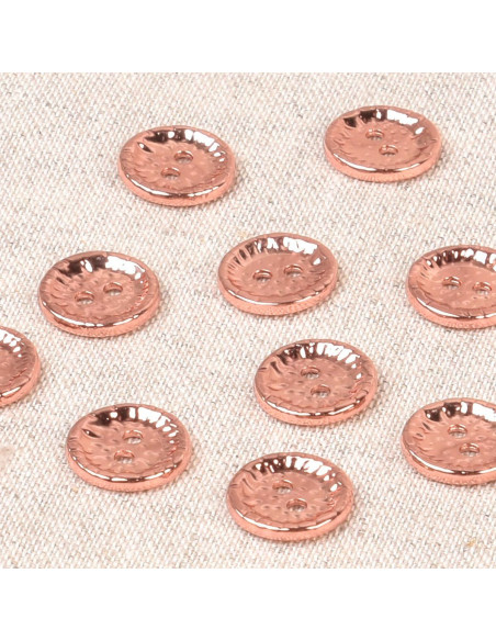 Botón de metal fantasía 11 mm - Oro rosa