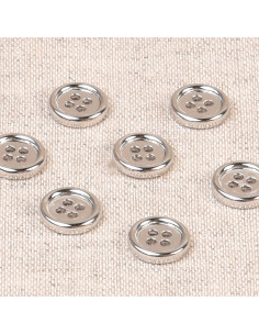 Botón Sarah metal - Plata