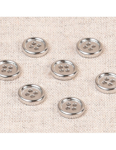Botón Sarah metal - Plata